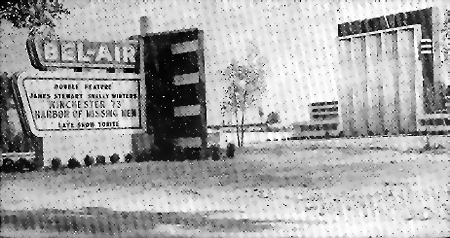 Bel Air Drive-In Theatre - Bel-Air Marquee Screen 1950-51 Theatre Catalog (newer photo)